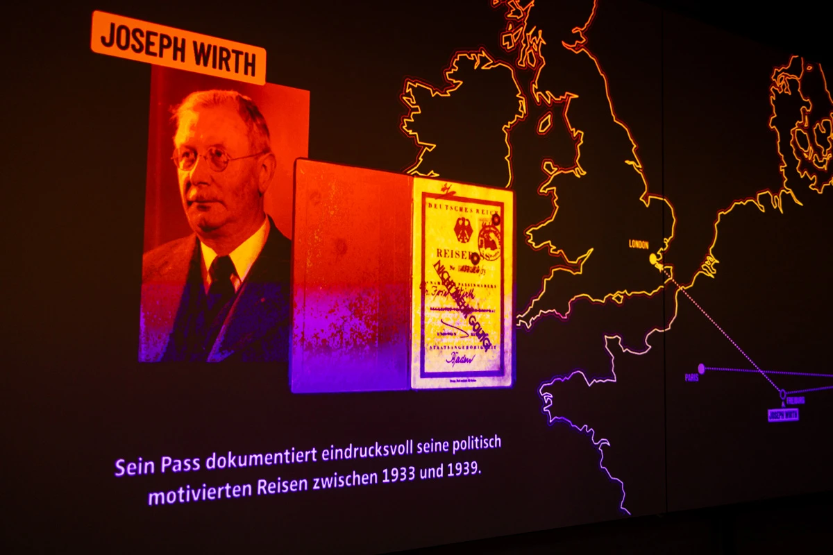 Joseph Wirth im Dokumentationszentrums Nationalsozialismus in Freiburg